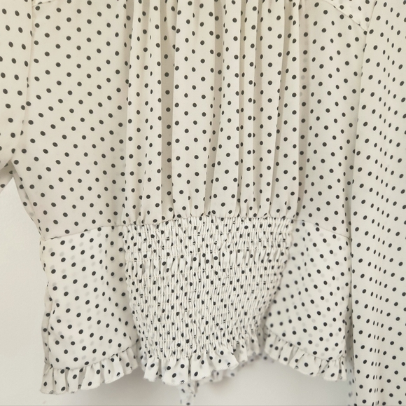 *EUC* VTG Free People Womens Polka Dot Blouse. Sz S.P - Picture 7 of 14